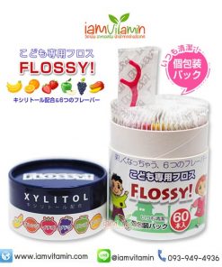 Xylitol Flossy ไหมขัดฟันเด็ก กลิ่นผลไม้