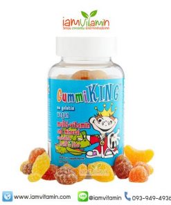 Gummi King multi-Vitamin & Mineral Vegetables, Fruit and Fiber For Kids 60 Gummies วิตามินรวม กัมมี่