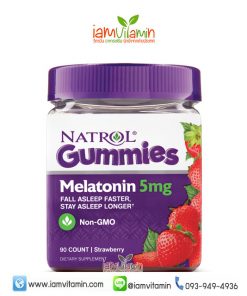 Natrol Melatonin Gummies 5mg Strawberry เยลลี่ เมลาโทนิน