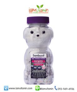 Sambucol Black Elderberry Chewable Teddies for Kids + Vitamin C