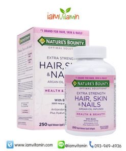 Nature's Bounty Hair Skin & Nails 250 Softgel วิตามินสำหรับเส้นผม ผิวหนัง และเล็บ